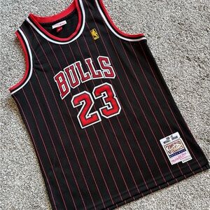 Mitchell & Ness Black and Pink Hardwood Classics Jersey